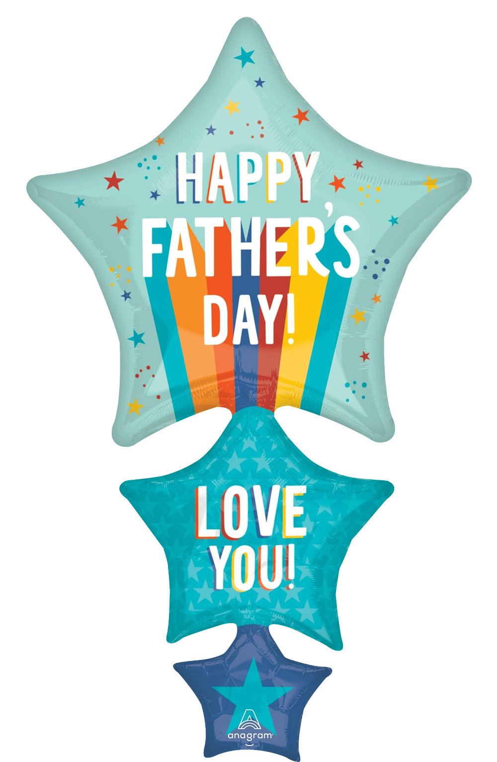 Father's Day Striped Foil Super Shape Balloon