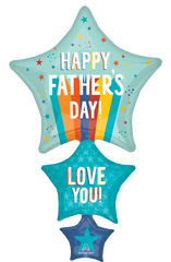 Father's Day Striped Foil Super Shape Balloon