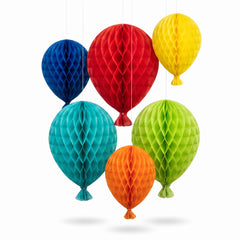 Vibrant Honeycomb Birthday Balloon Decorations