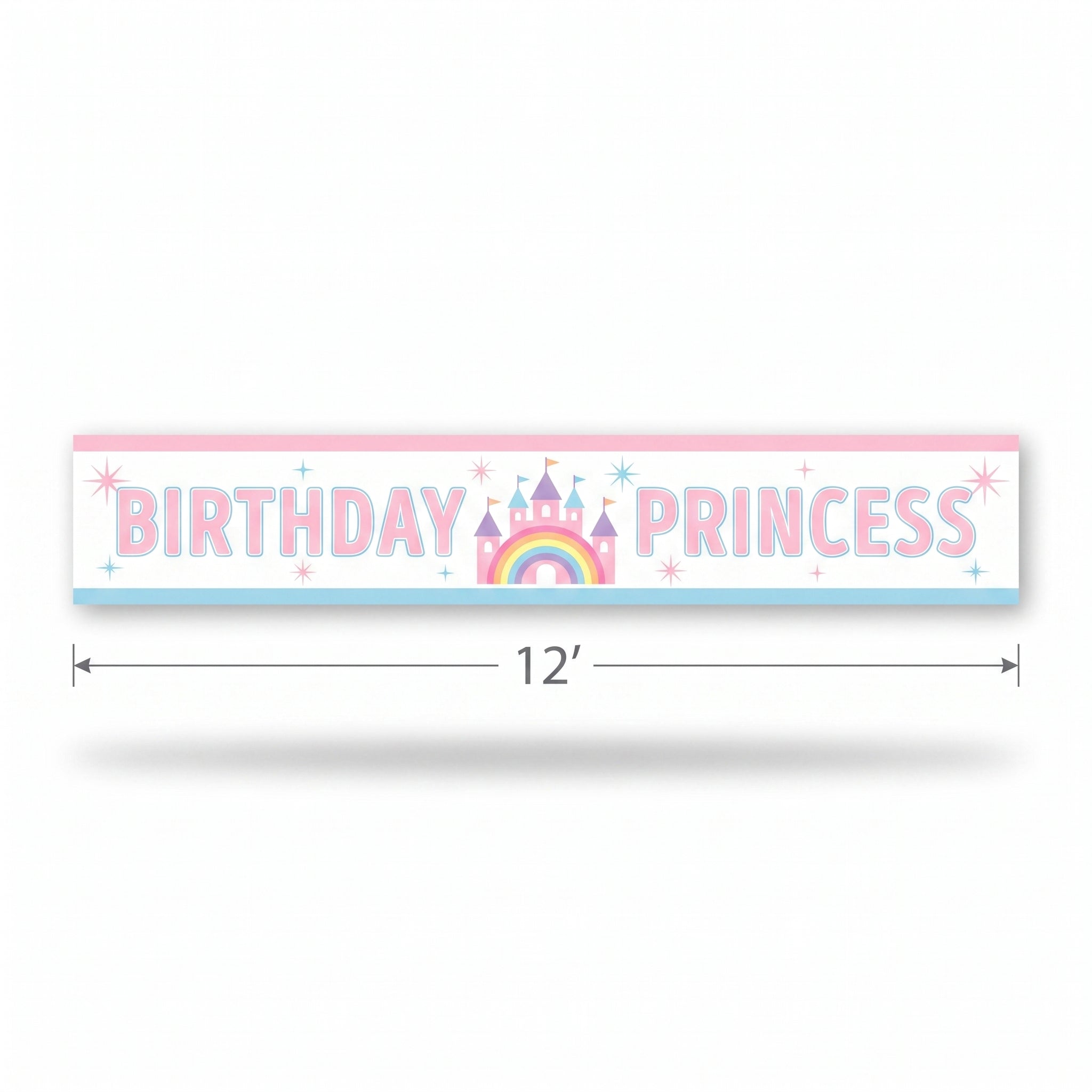 Enchanting Princess Castle Birthday Banner