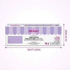 Lavender Plastic Table Cover Roll with Cutter - 54 x 126 ft