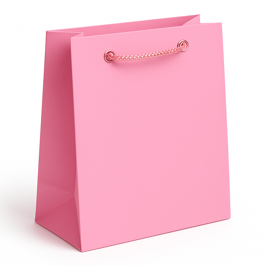 Glossy Medium Gift Bag in New Pink for Everyday Occasions