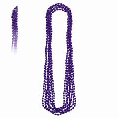 Purple Metallic Bead Necklaces - 8 Pack
