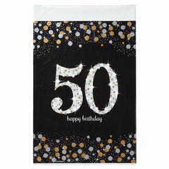 Sparkling Celebration 50th Birthday Plastic Table Cover