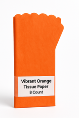 Vibrant Orange Tissue Paper - 8 Count