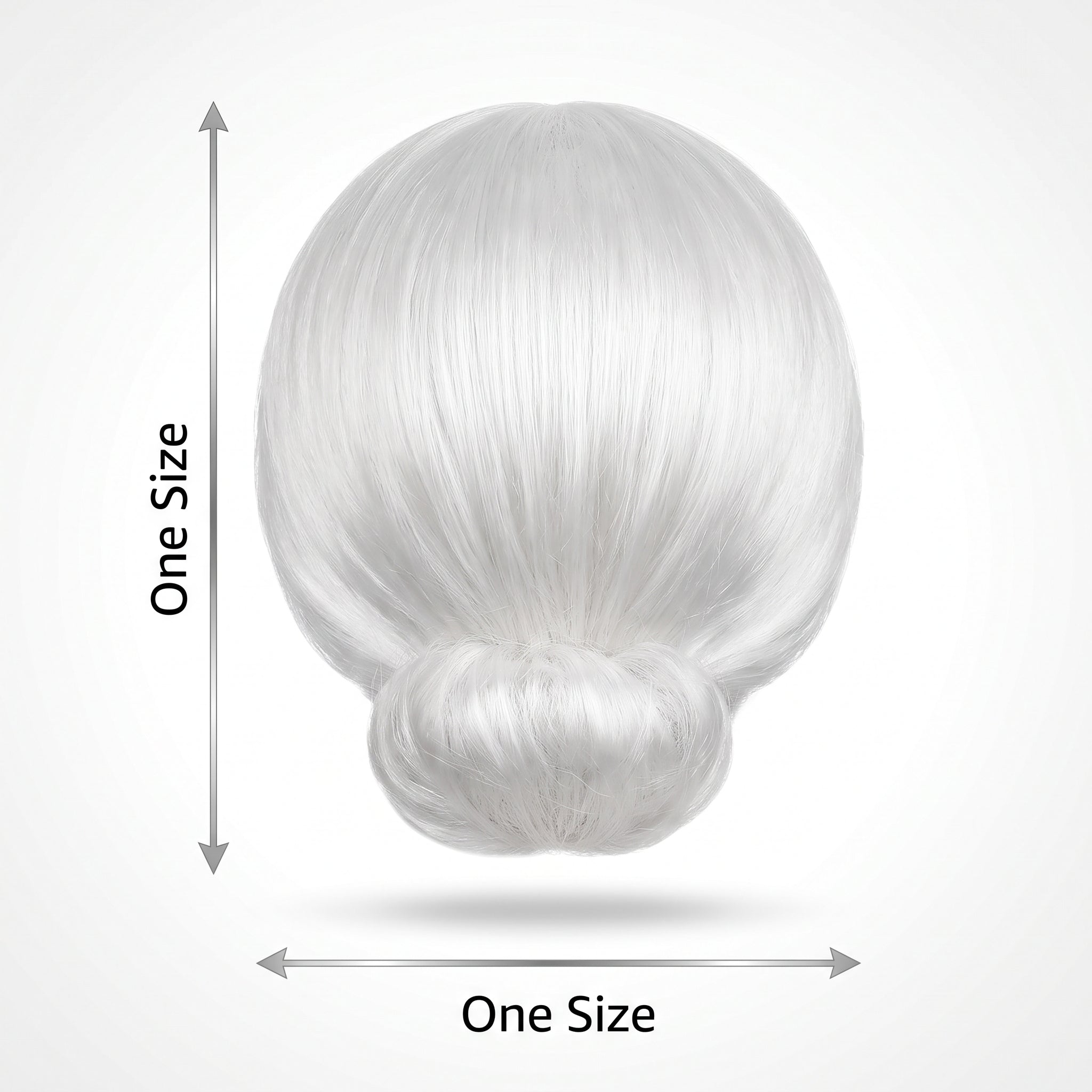 Kids' Old Maid Grandma Costume Wig - White Bun Hairstyle
