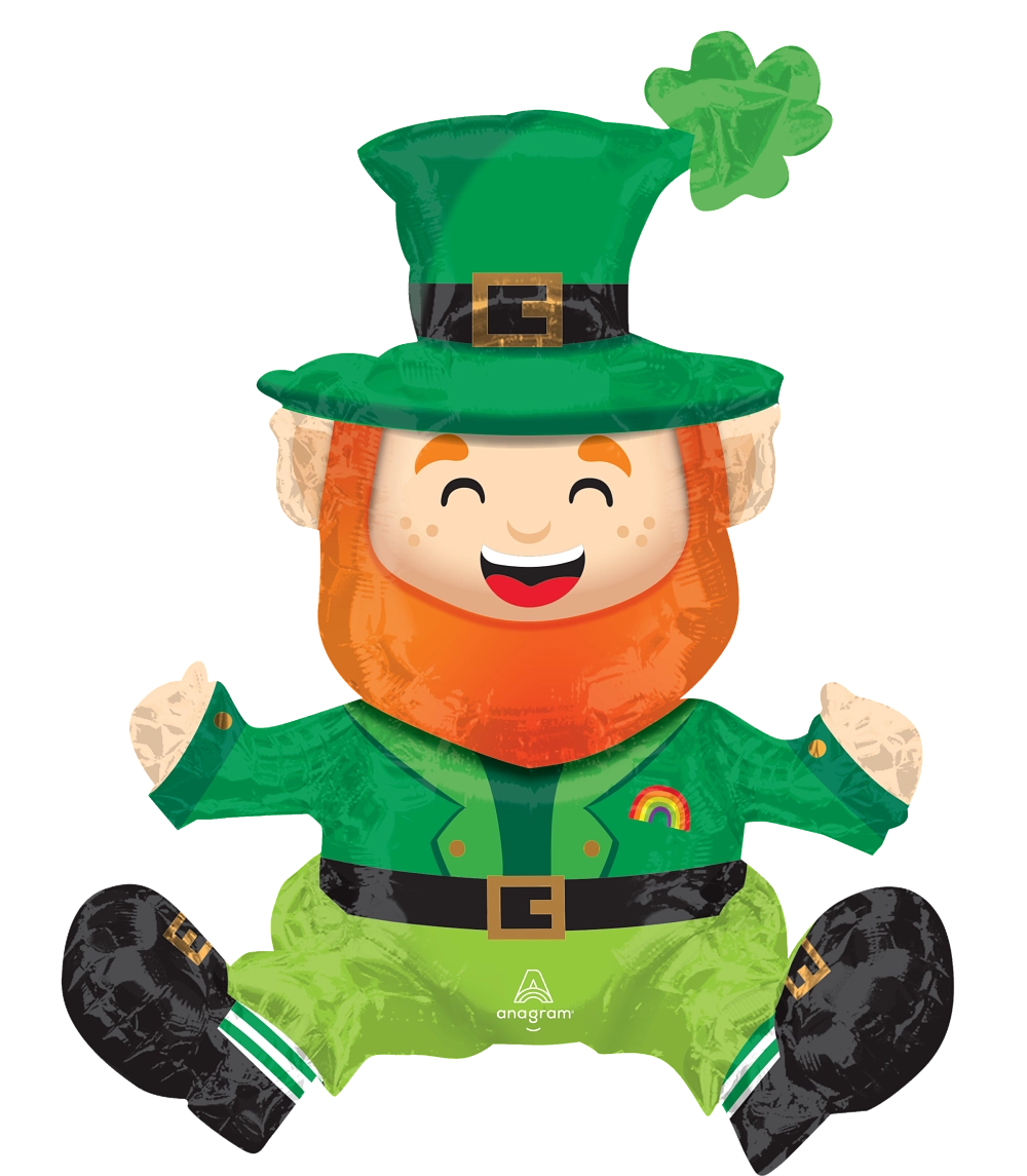 Lucky Leprechaun Sit Metallic Balloon - St. Patrick's Day