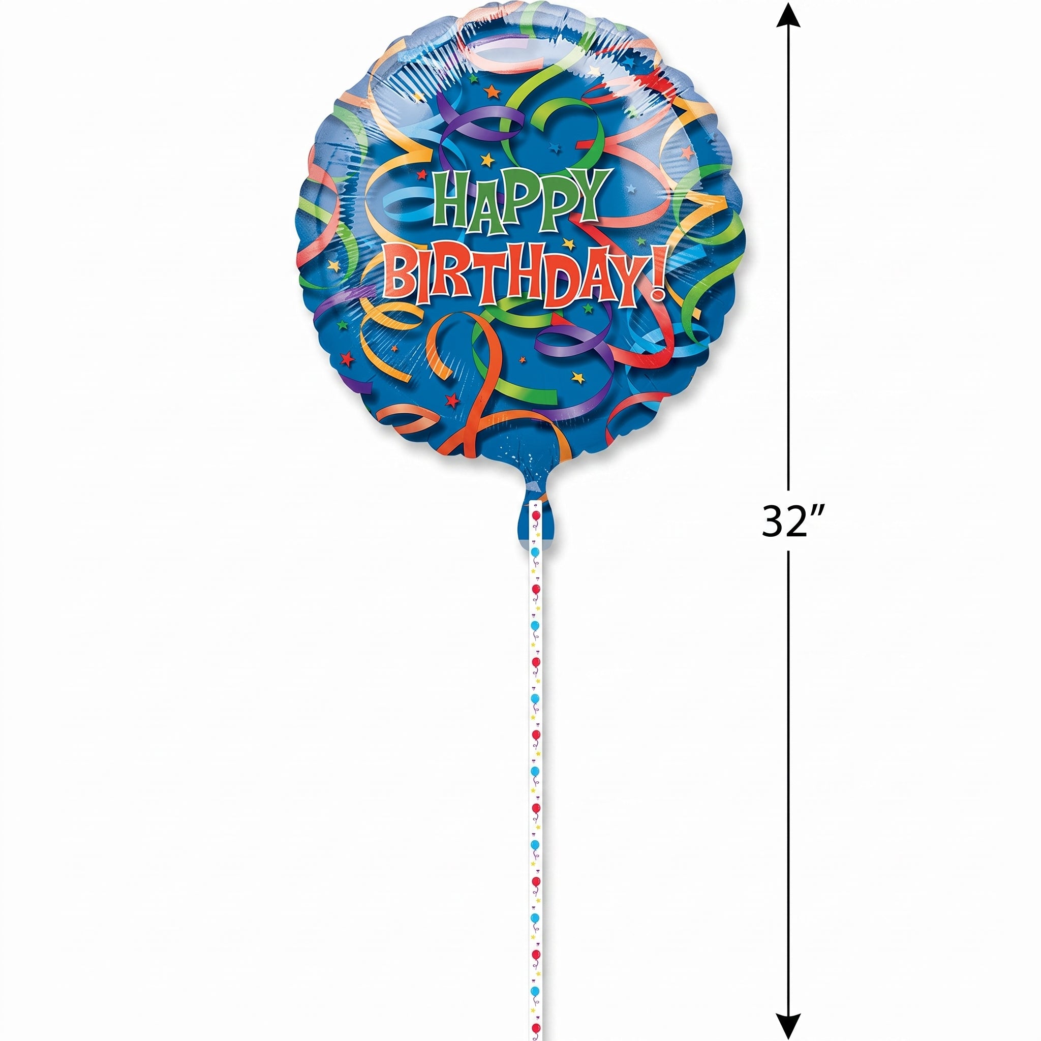 Vibrant Foil Super Shape Happy Birthday Balloon
