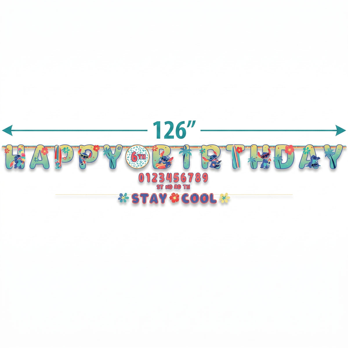 Disney Lilo & Stitch Happy Birthday Banner
