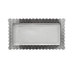 6 In. X 14 In. Silver Edged Flower Tray | 2 Count