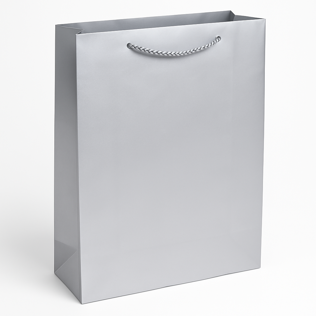 Extra Large Silver Matte Gift Bag