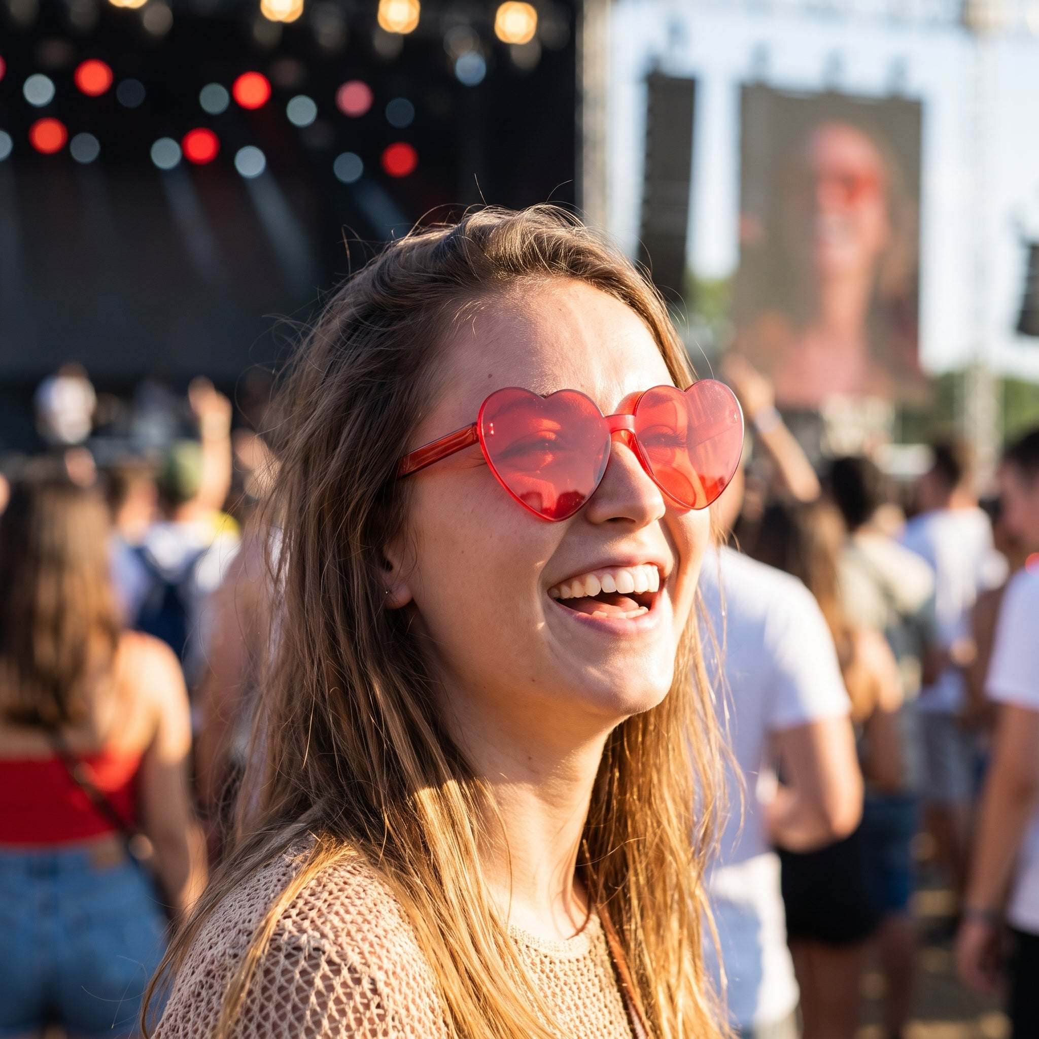 Valentine's Day Frameless Red Heart Glasses