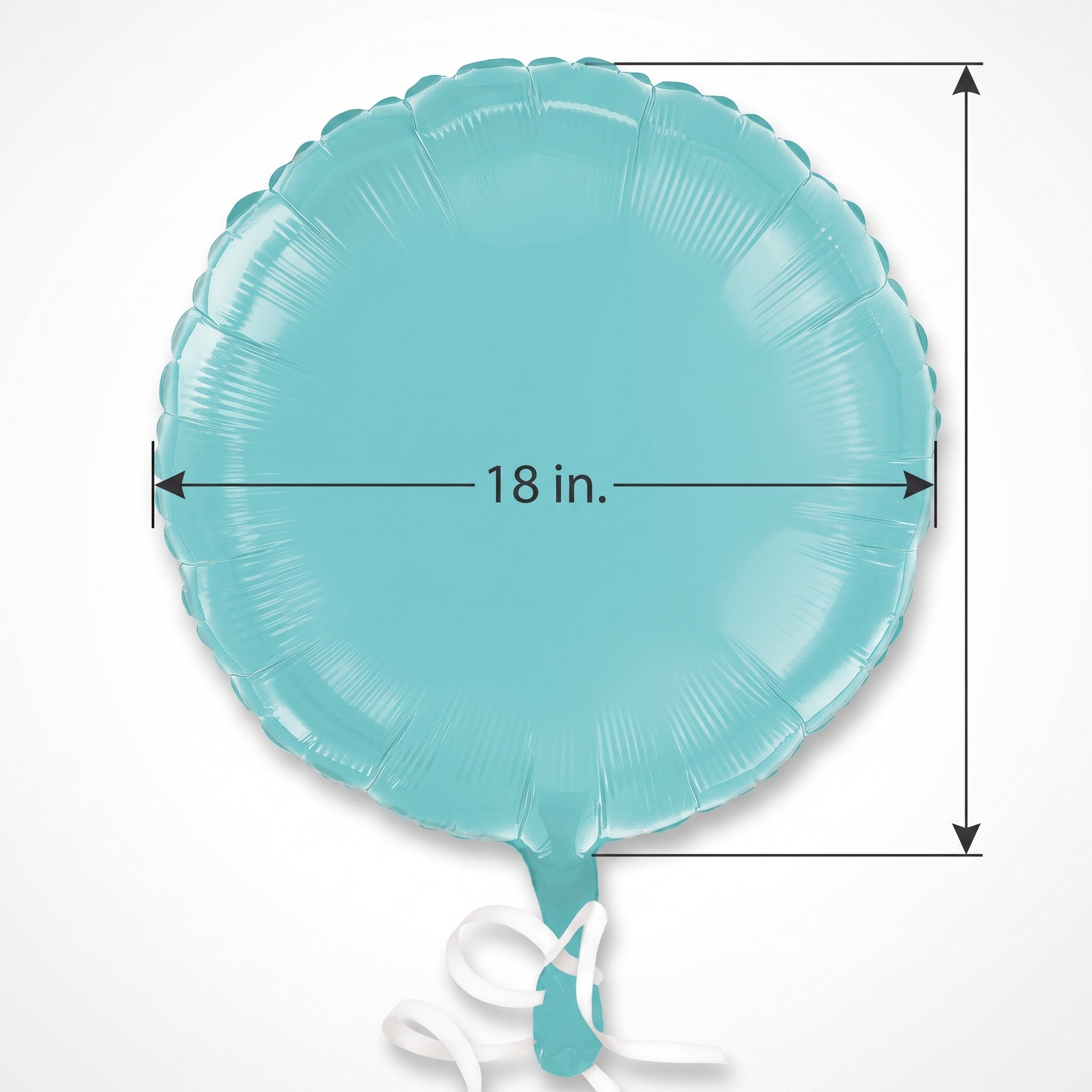 Caribbean Blue Metallic Foil Balloon - 18 Inch Round