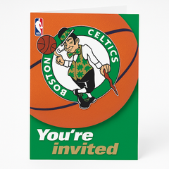 Boston Celtics Party Invitations & Thank You Card Set - 8 Pack