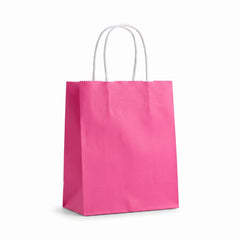Bright Pink Kraft Paper Gift Bag - 5-Inch