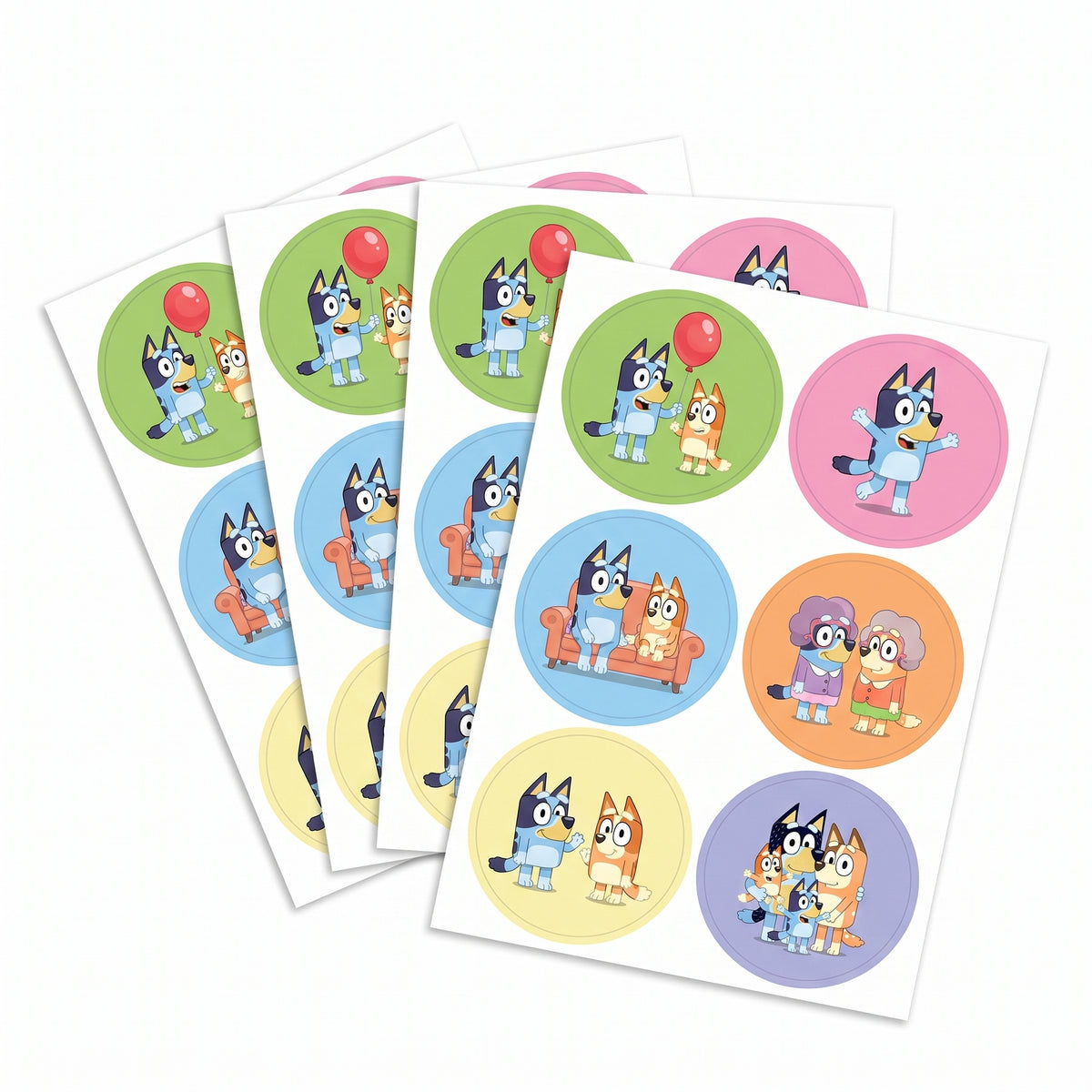Bluey Birthday Sticker Sheets