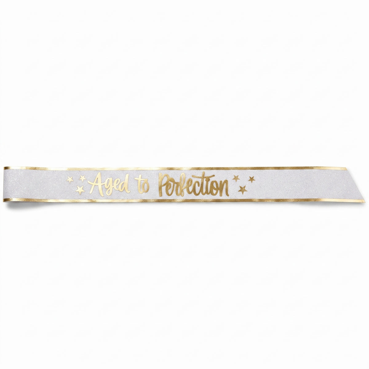 Golden Age "Aged to Perfection" Glitter Birthday Sash