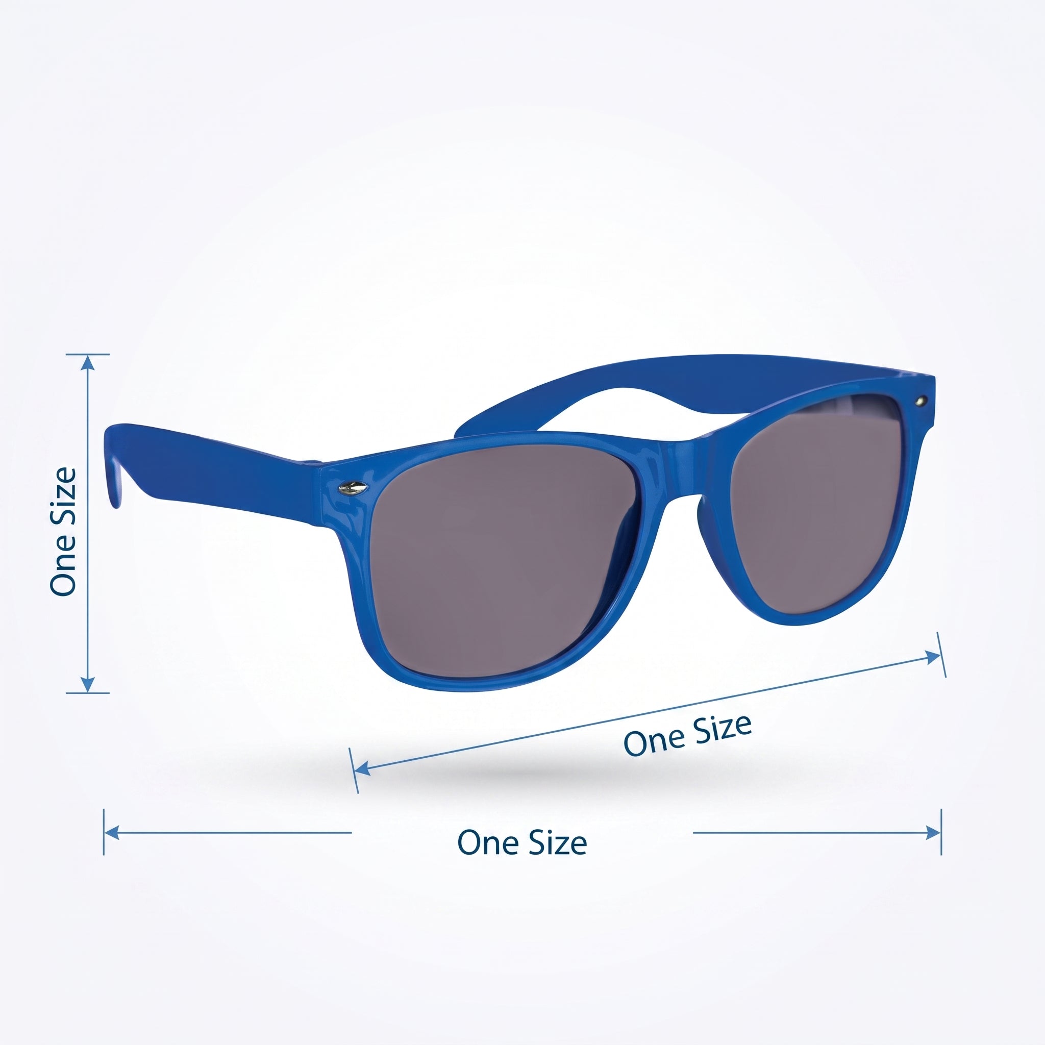 Royal Blue Classic Frame Sunglasses with UV400 Protection