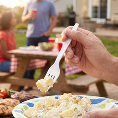 White Plastic Cutlery Set - 64 Count