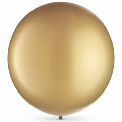 Gold Pearl Latex Balloons, 24-Inch, 4-Pack for Celebrations