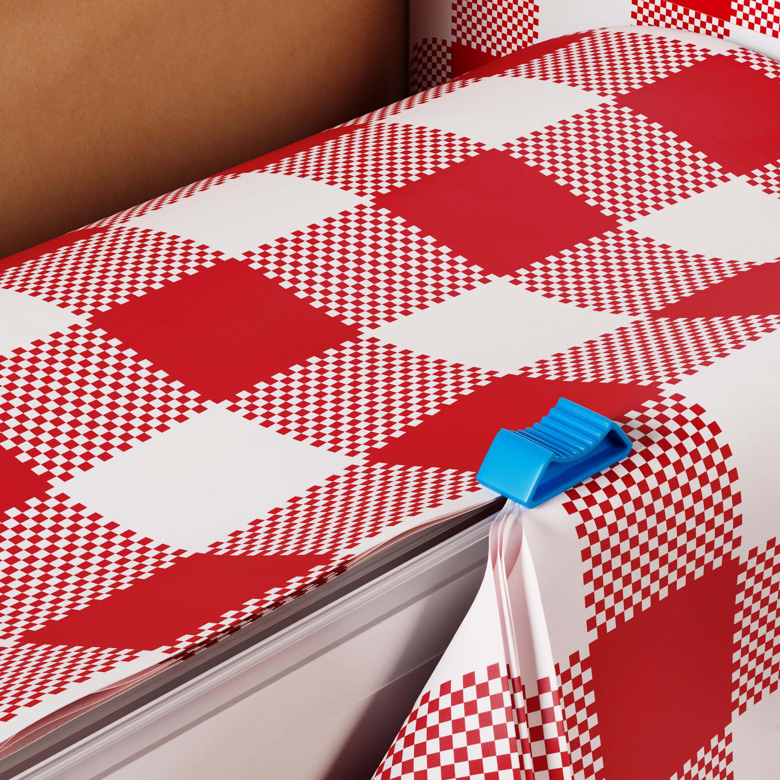 54 In. x 300 Ft. Cut to Size Table Cover | Red Gingham