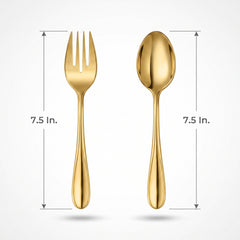Elegant Gold Spoon and Fork Set