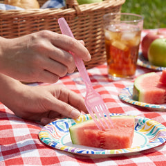 Pink Plastic Forks - 7.5 In. | 20 Count