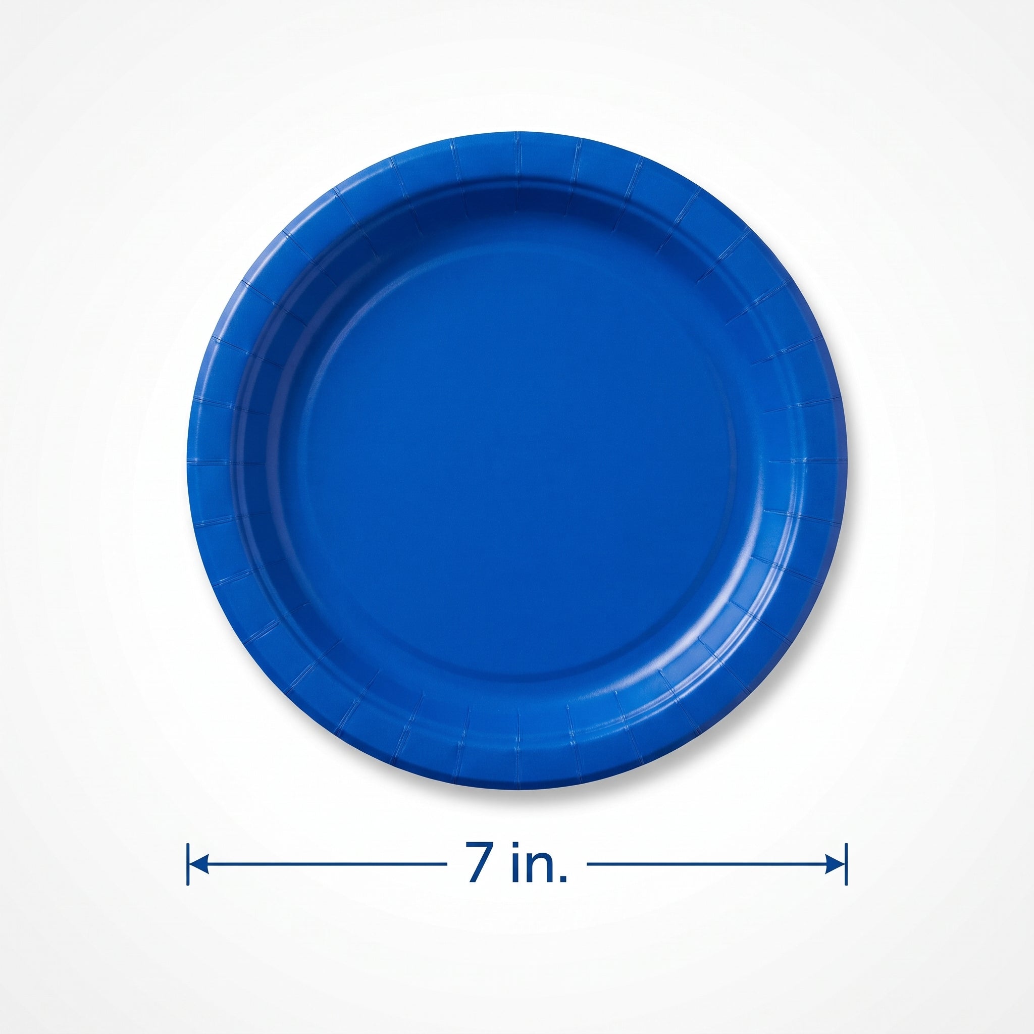 Bright Royal Blue 7" Paper Dessert Plates - 20 Pack