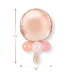 Rose Gold Geometric Foil and Latex Balloon Chandelier Kit