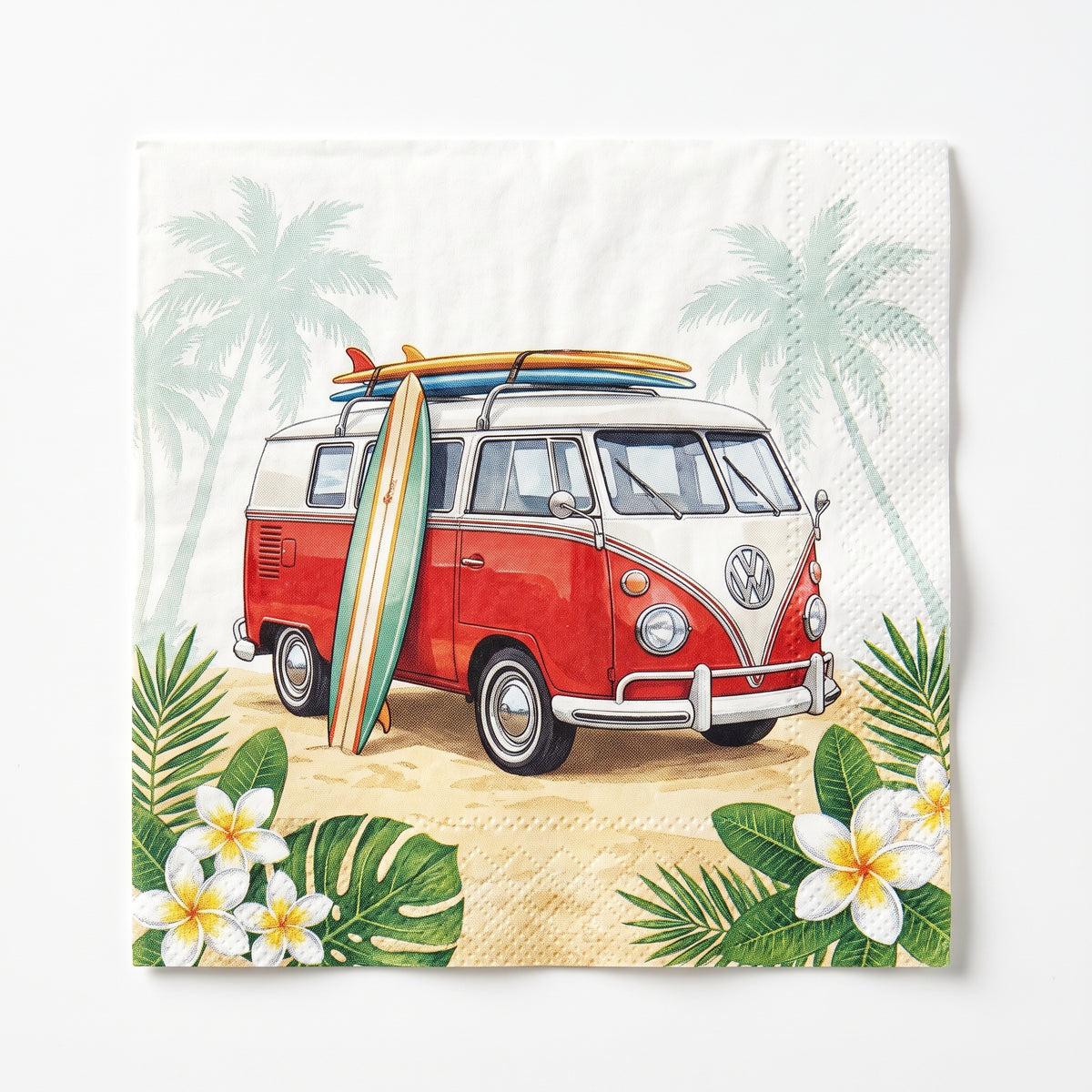 Summer Beach Life Beverage Napkins, 100-Count - 5 In. X 5 In.