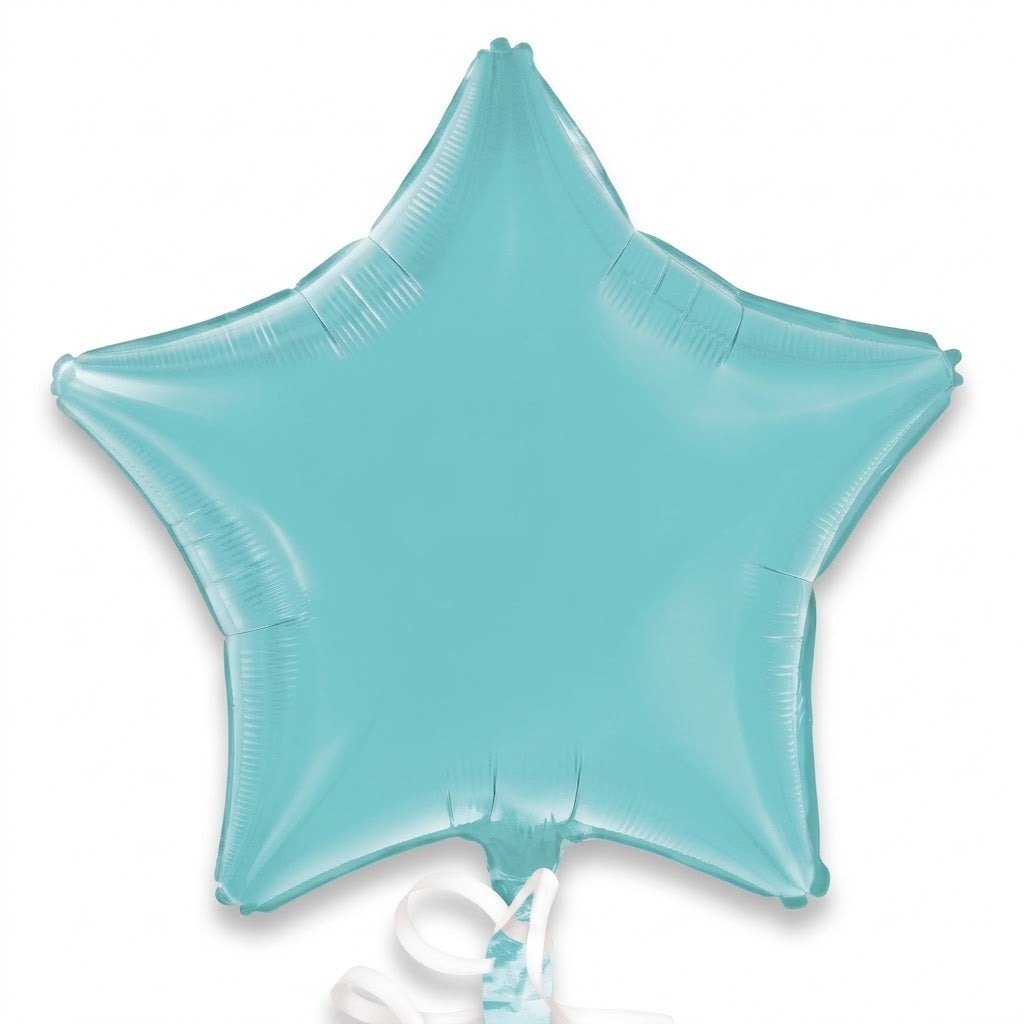 Caribbean Blue Star Foil Balloon