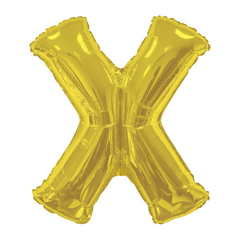 34" Gold Letter - X Balloon