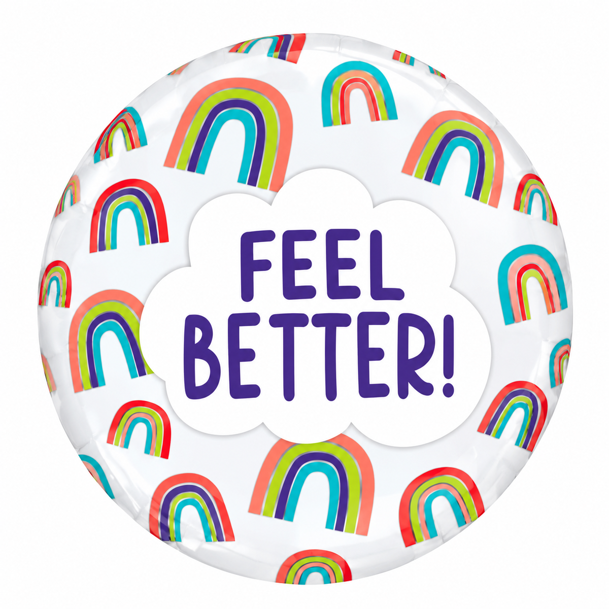 Feel Better Rainbow Foil Balloon