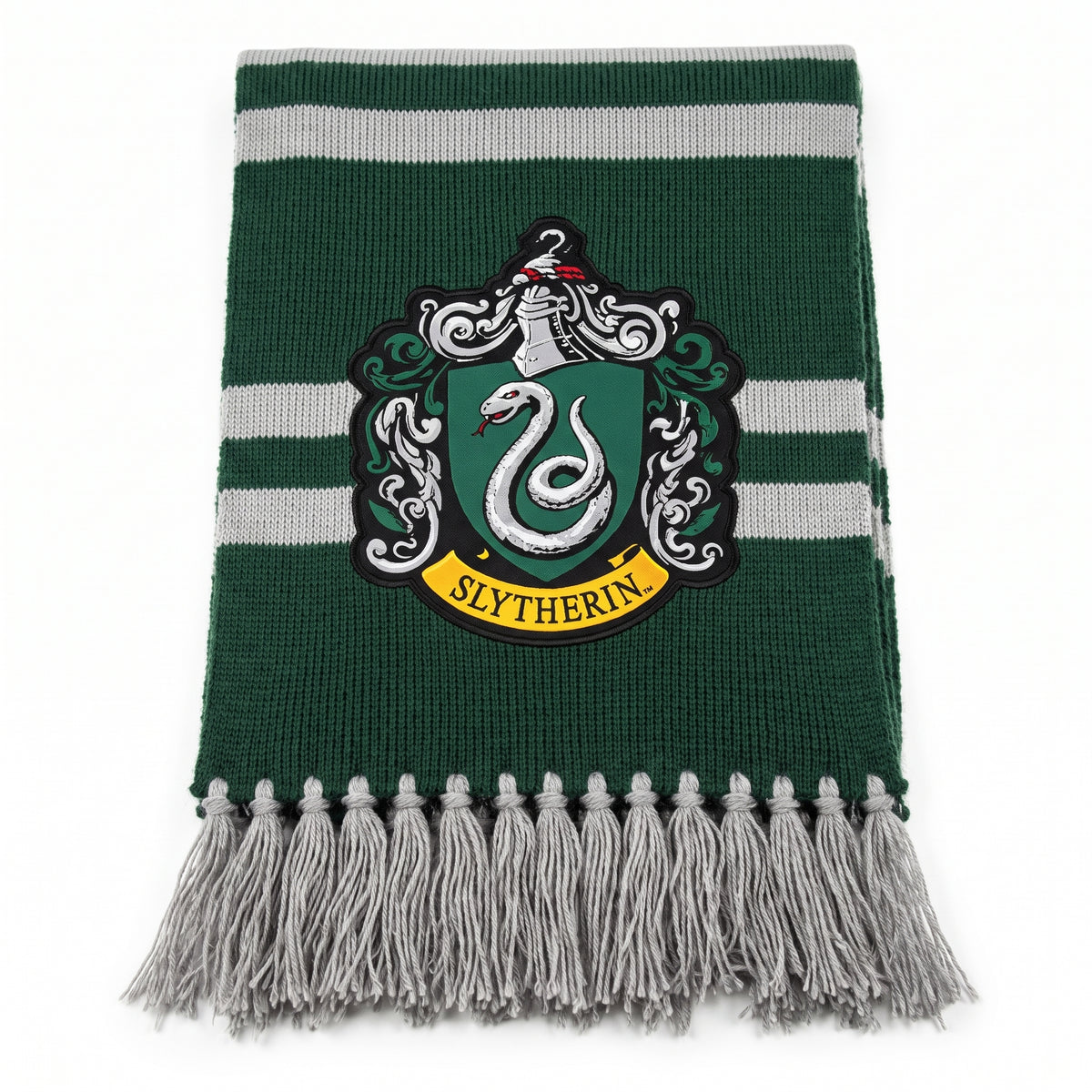 Harry Potter Slytherin Scarf - Green and White Striped Costume Accessory
