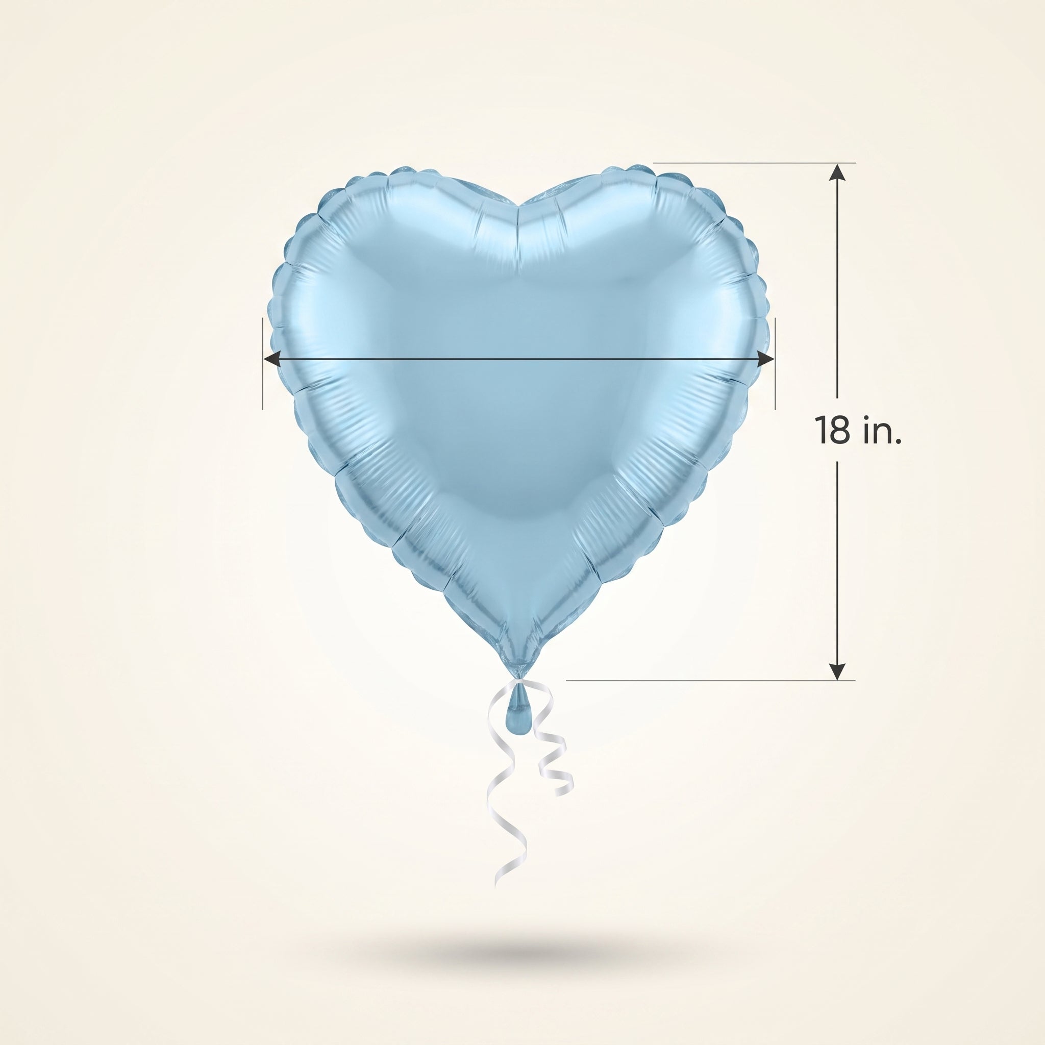 Pastel Blue Heart Foil Balloon - 18-Inch