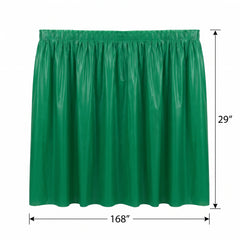Festive Green Plastic Table Skirt - 168" x 29"