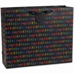 Rainbow Matte Happy Birthday Gift Bag - Large