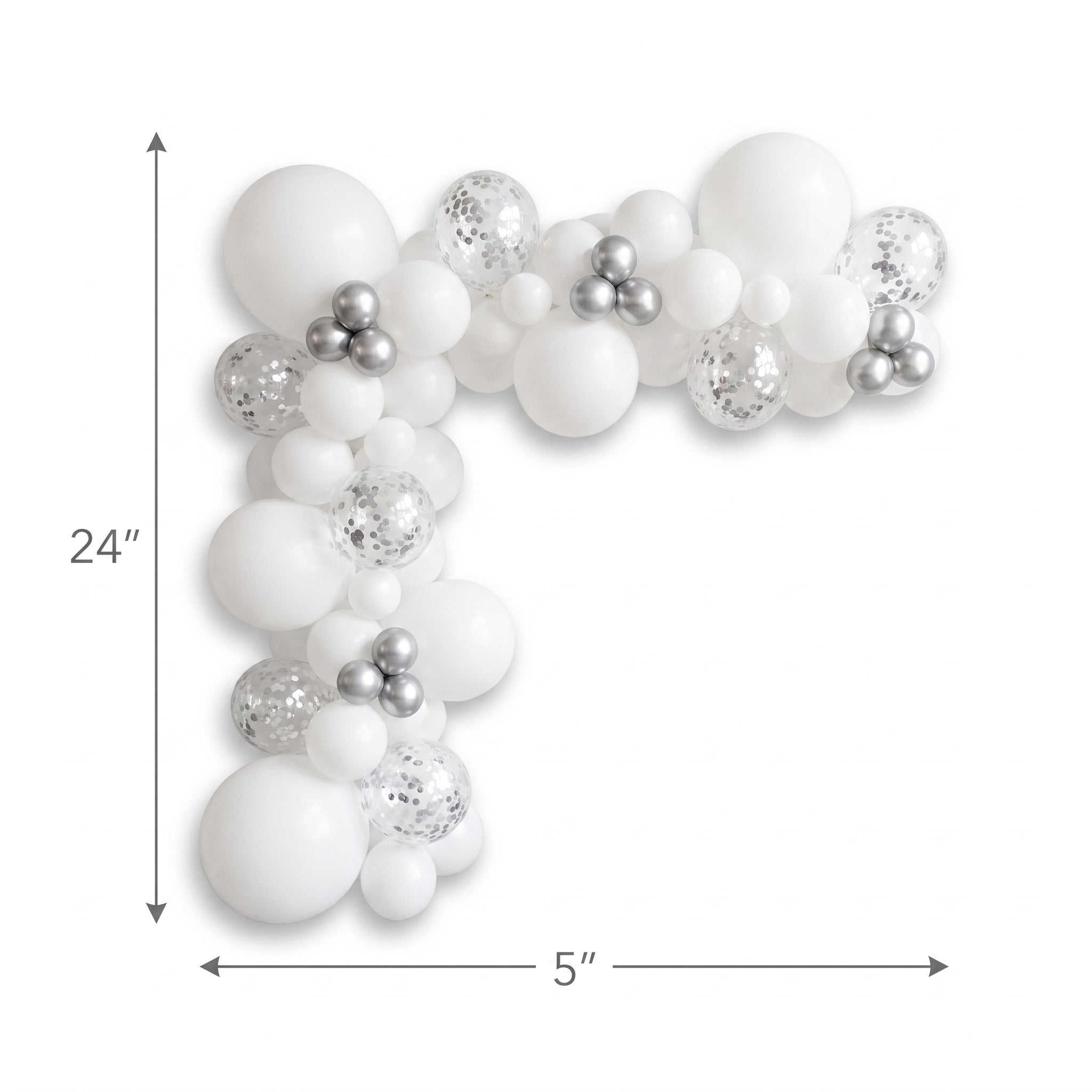 Elegant White Balloon Garland Kit for Parties & Events