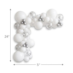 Elegant White Balloon Garland Kit for Parties & Events