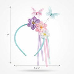 Butterfly Flutter Floral Headband for Kids