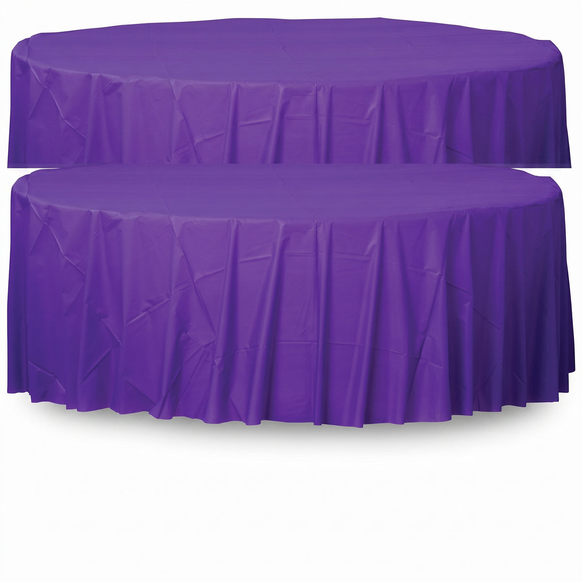 New Purple Round Flannel Backed Table Cover - 84"