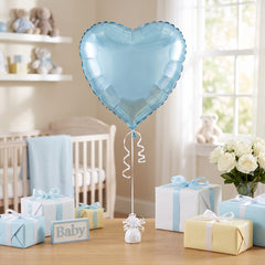 Pastel Blue Heart Foil Balloon - 18-Inch