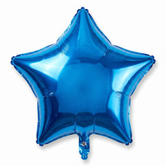 Royal Blue Star Foil Balloon - 18-Inch Metallic Shine