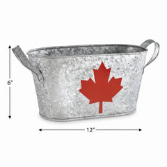 Canada Day Galvanized Metal Bucket