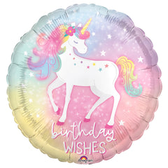 Enchanted Unicorn Birthday Mylar Balloon - 18"