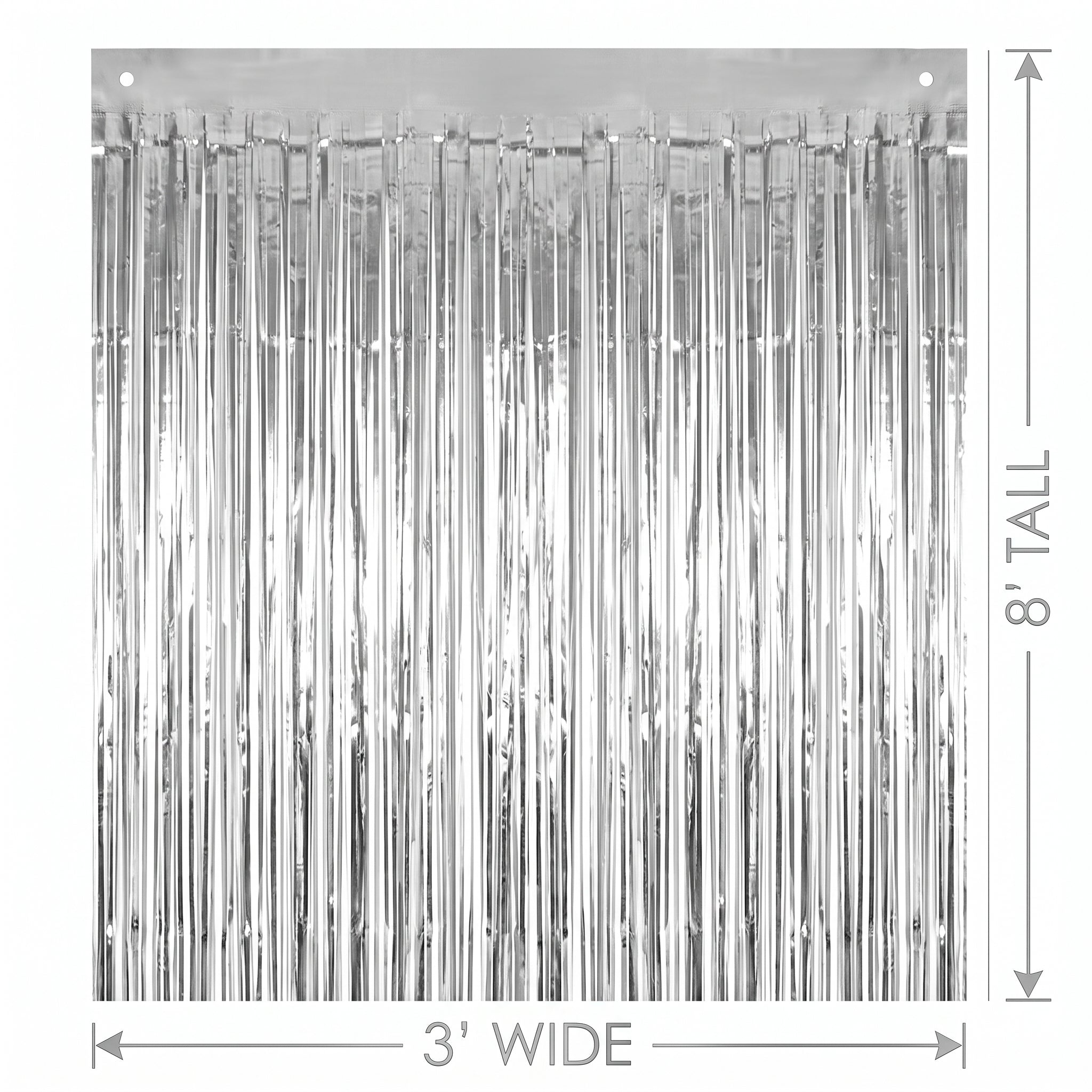Silver Metallic Door Curtain - 3' x 8'