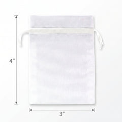 Elegant White Organza Favor Bags - 24 Pack
