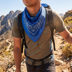 Royal Blue Paisley Bandana - Versatile Everyday Accessory