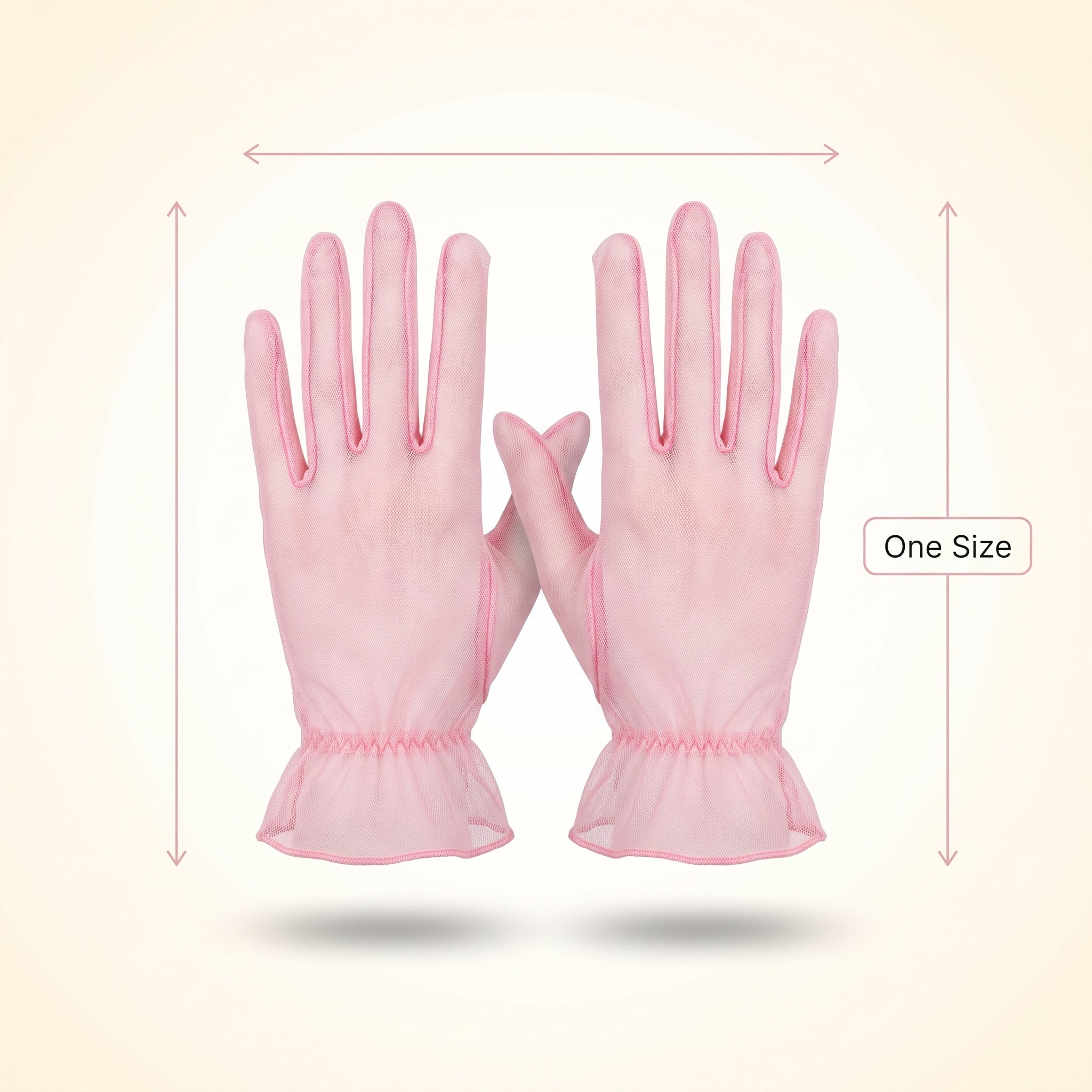 Pink Mesh Halloween Gloves - Adult Costume Accessory