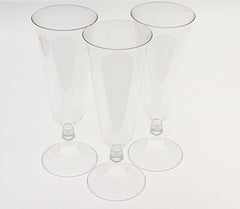 5 Oz. Clear Plastic Flute Glasses | 12 Count